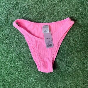 Wild Fable Pink Ribbed Swim Bottom